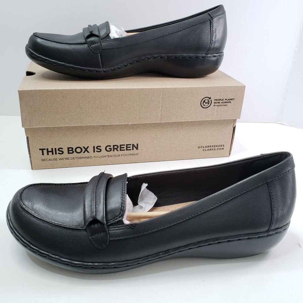 Clarks Collection Ultimate Comfort Loafer Shoes Black 11 Narrow Slip On Loafers